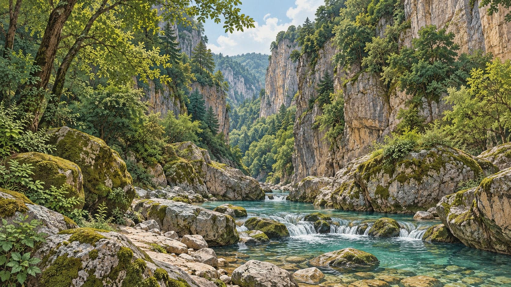 Illustration of Sansarak Canyon Nature Park, Bursa