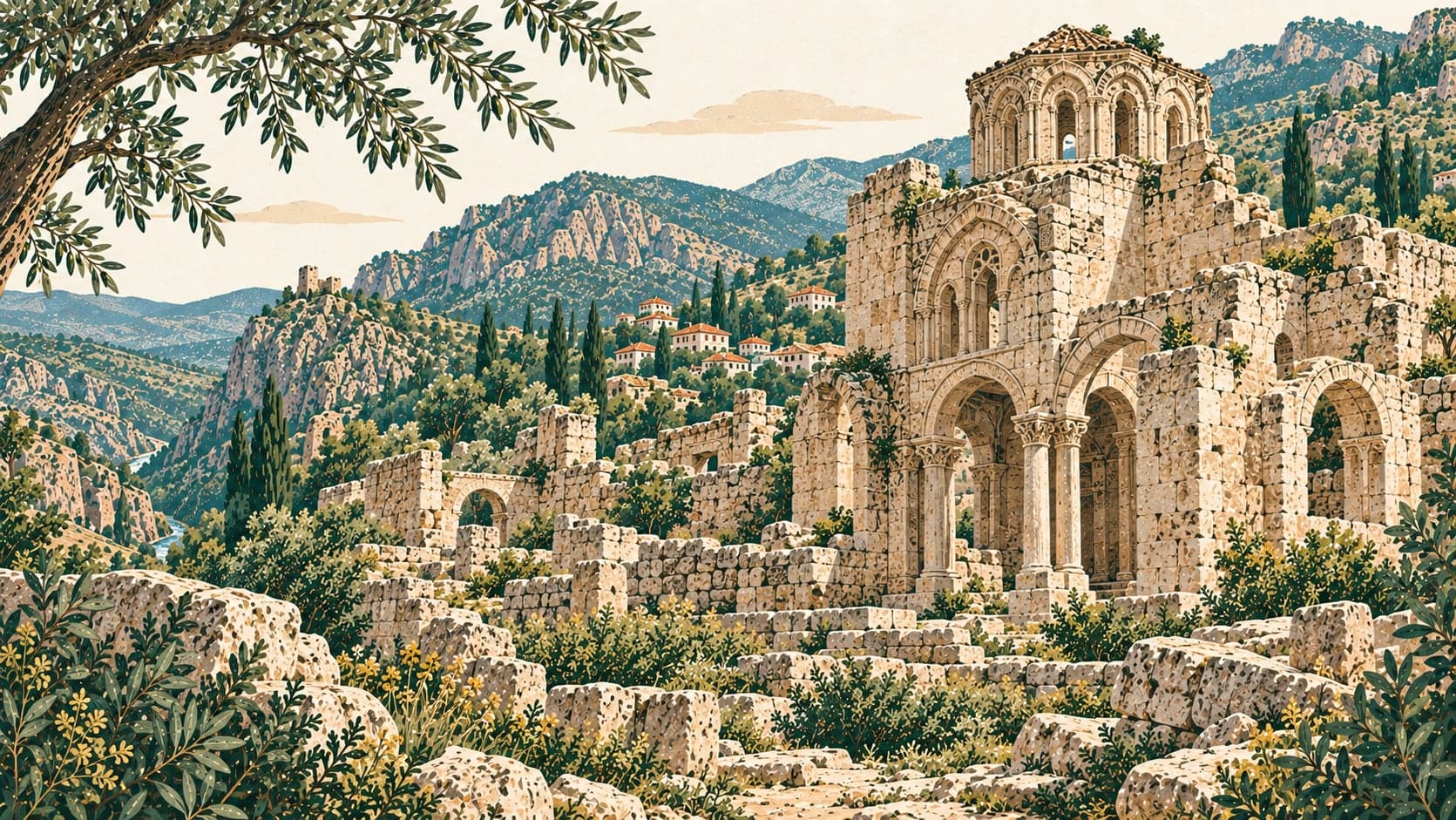 Illustration of Santa Harabeleri, Gümüşhane