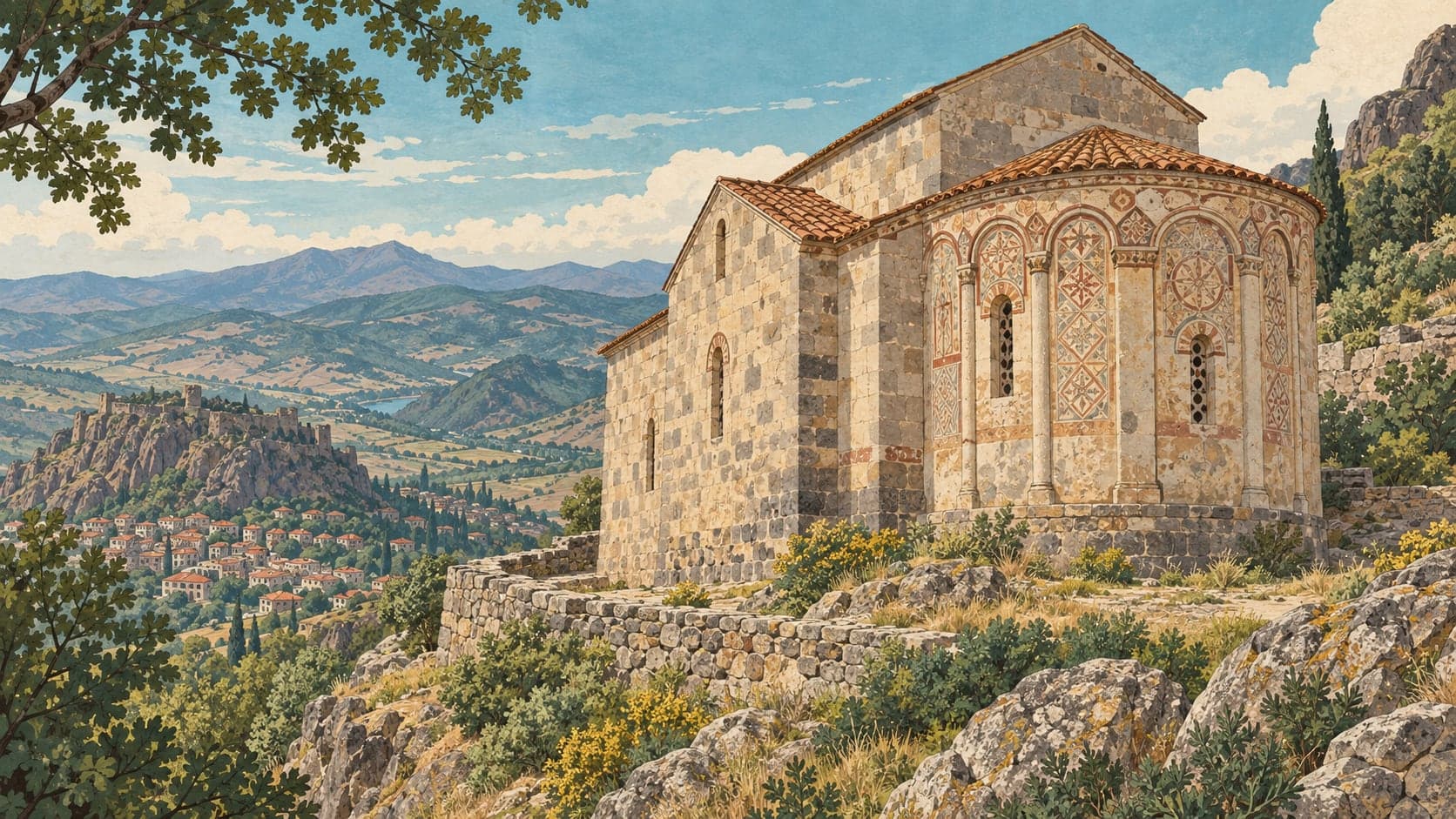 Illustration of Şebinkarahisar Asarcık Church, Giresun
