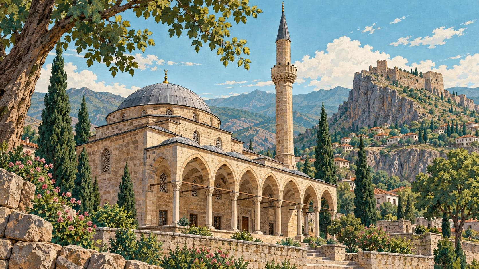 Illustration of Şebinkarahisar Behramşah Mosque, Giresun
