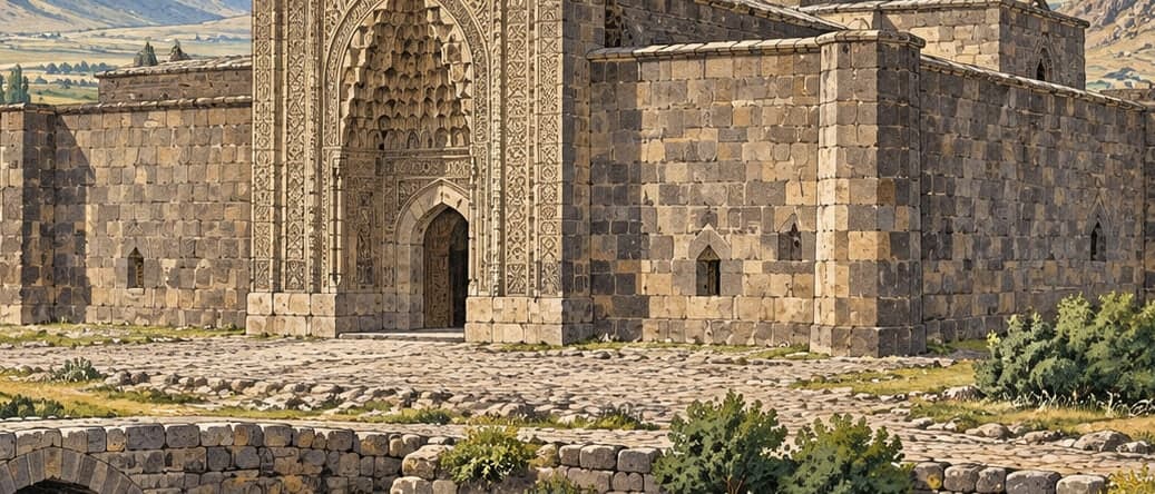 Illustration of Seljuk Caravanserai, Kars