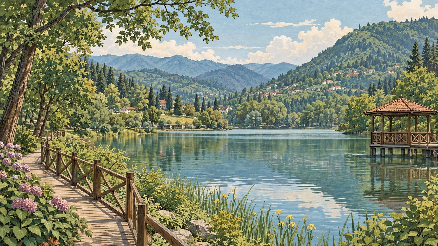 Illustration of Sera Lake Nature Park, Trabzon