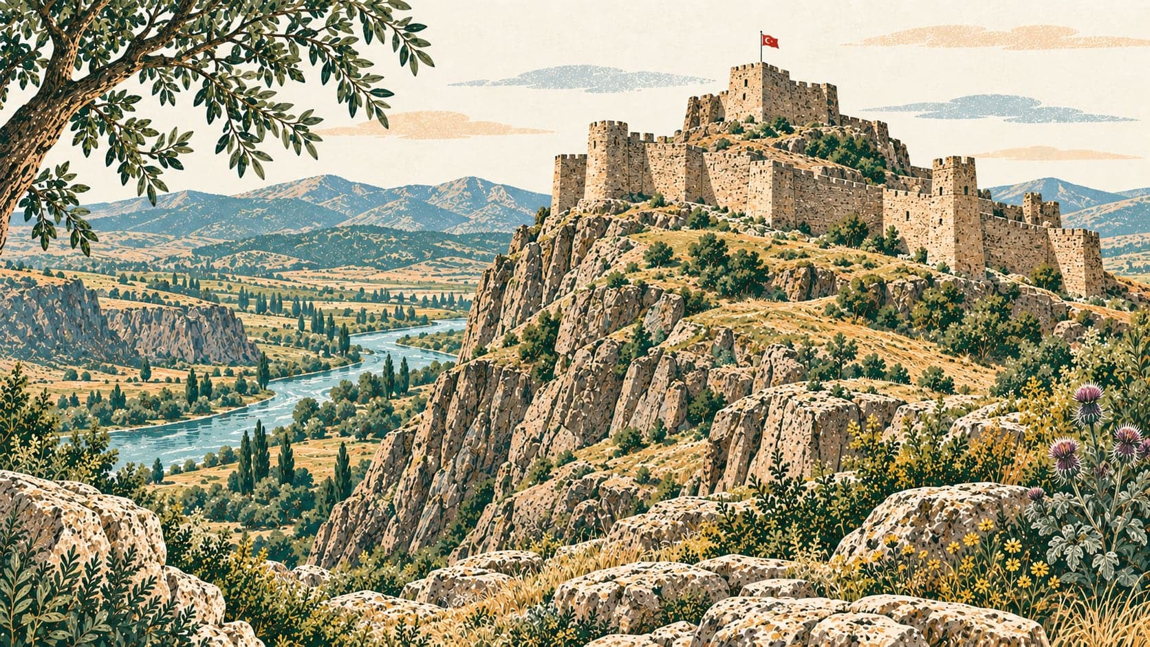 Illustration of Şeytan Kalesi, Ardahan
