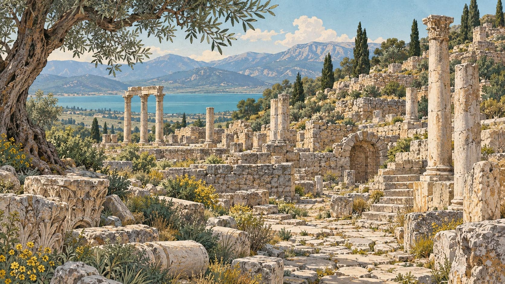 Illustration of Sia Archaeological Site / Taşandam, Burdur