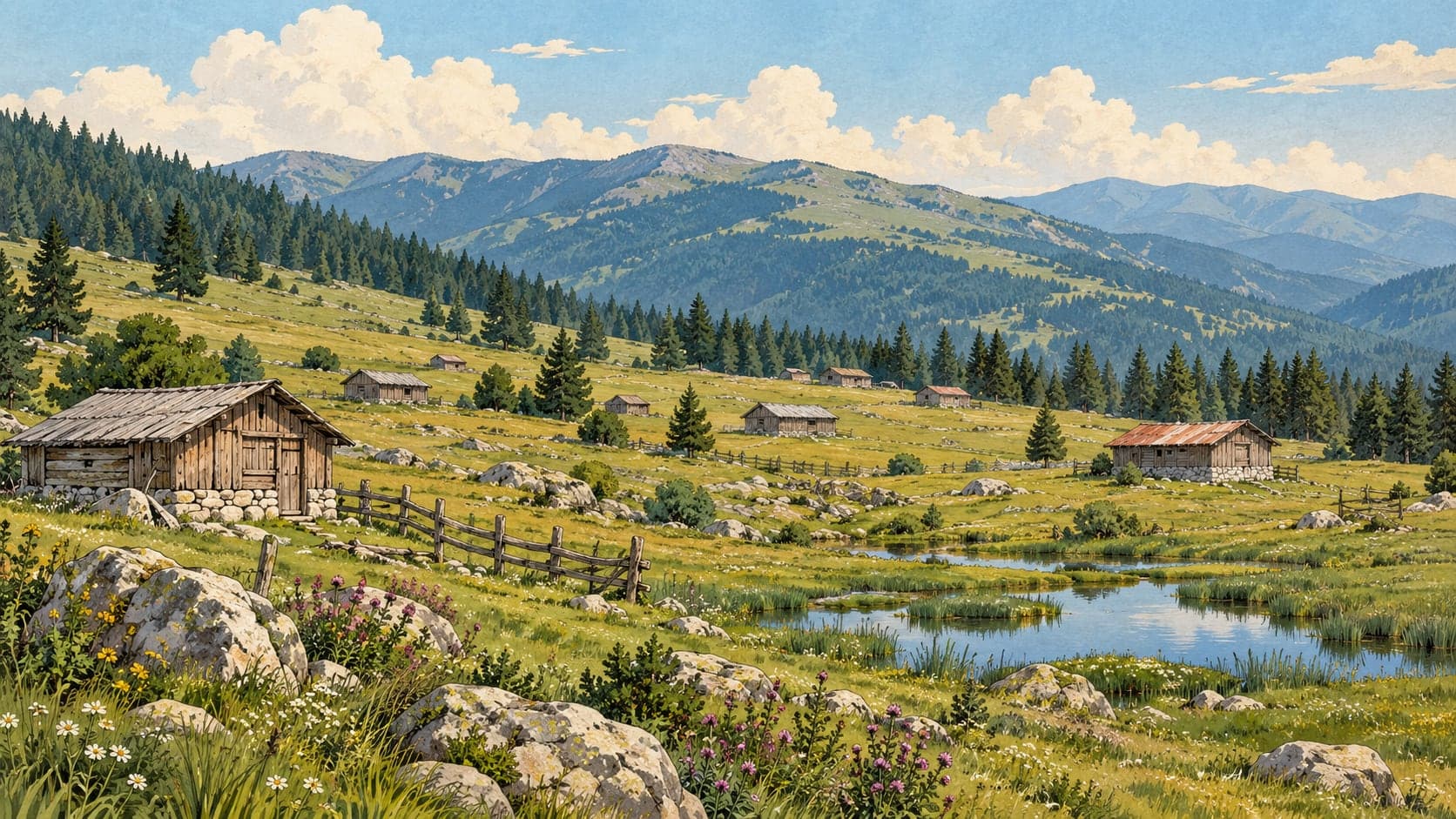 Illustration of Sinekli Plateau, Düzce