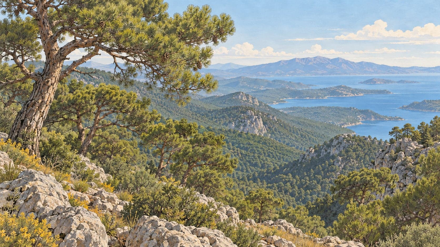 Illustration of Sırtlandağı Halep Pine Nature Conservation Area, Muğla