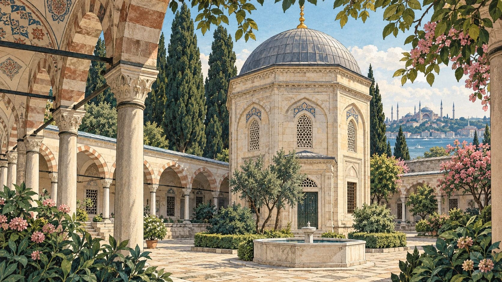 Illustration of Siyavuş Paşa Tomb, İstanbul