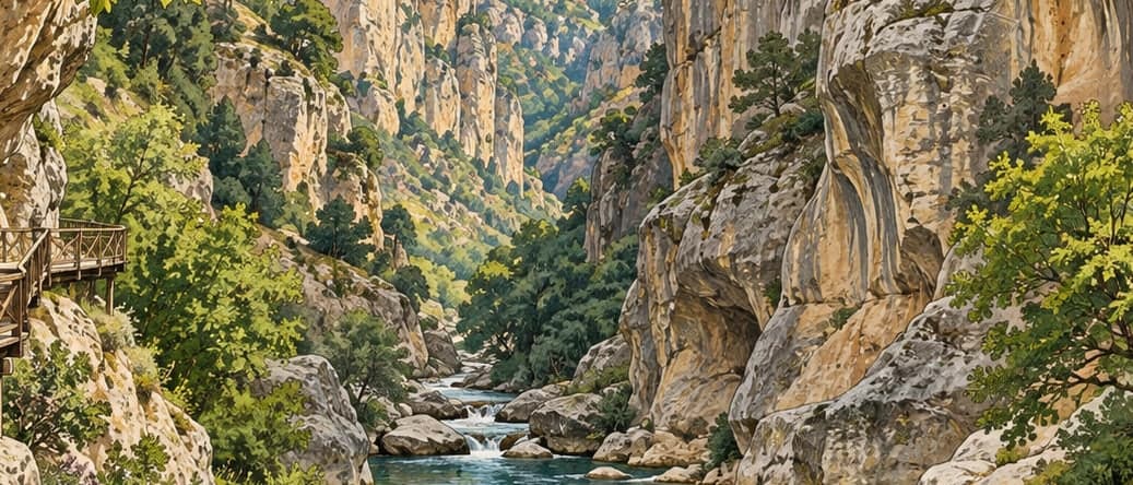 Illustration of Taşyaran Valley Nature Park, Uşak