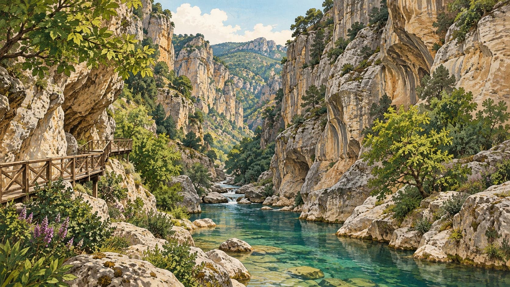 Illustration of Taşyaran Valley Nature Park, Uşak