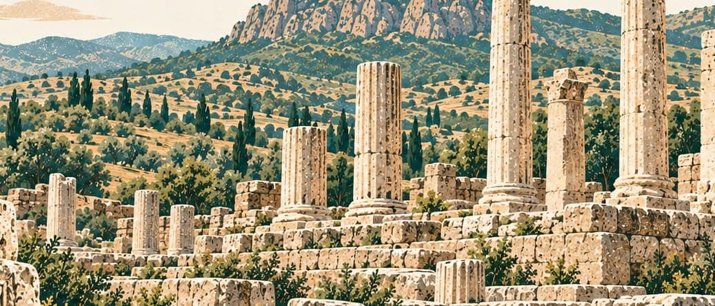 Illustration of Tavium Ancient City, Yozgat