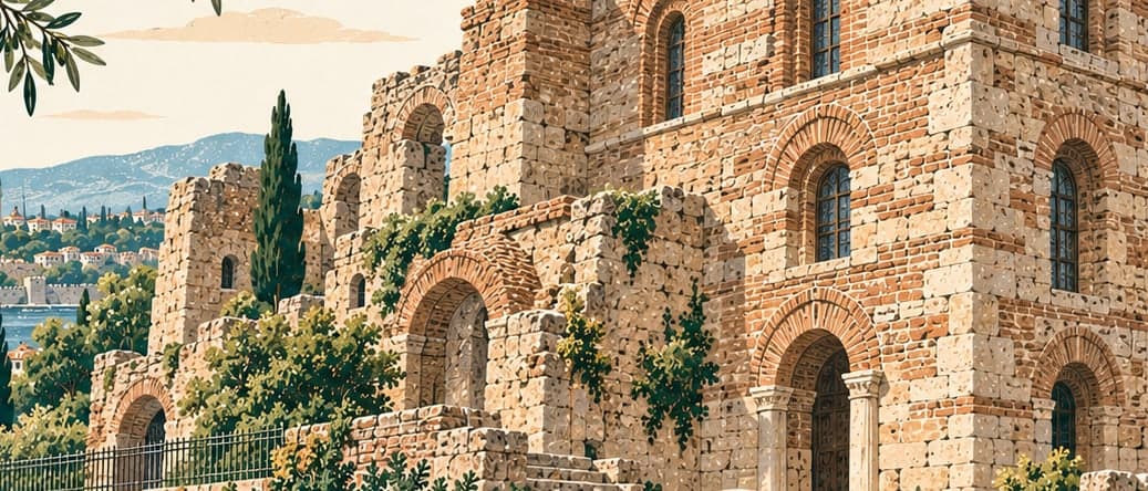Illustration of Tekfur Sarayı Çini Museum, İstanbul