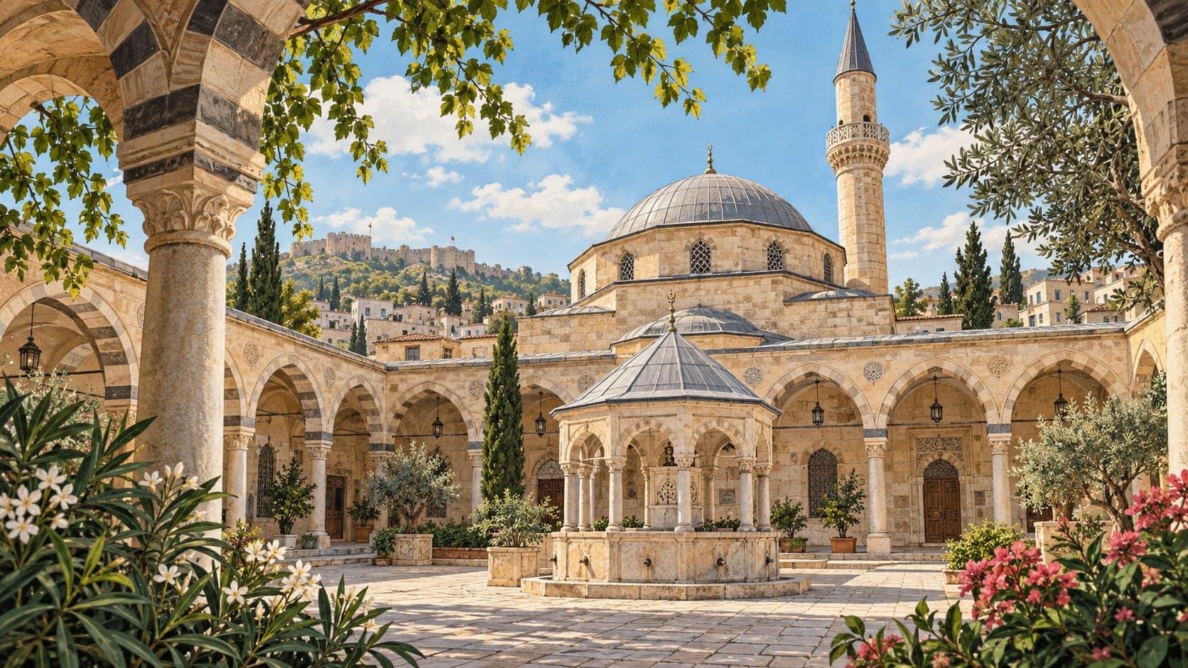 Illustration of Tekke Mosque / Tekye Mosque, Kilis
