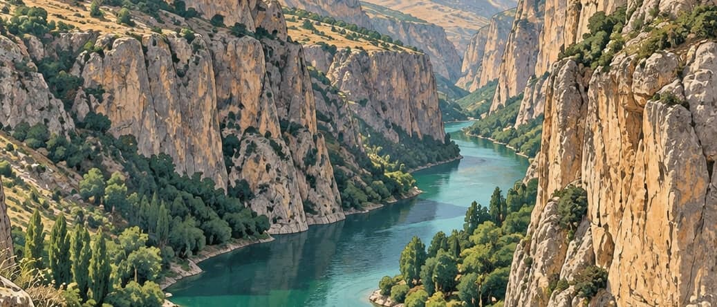 Illustration of Tohma Canyon, Malatya