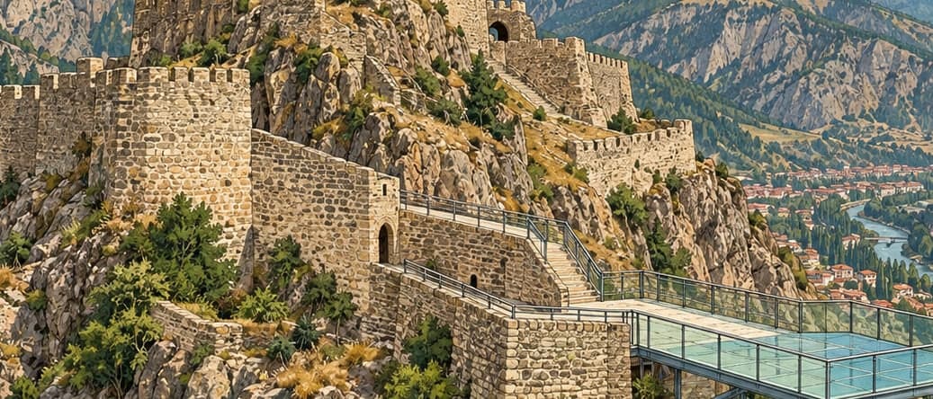 Illustration of Torul Castle Glass Viewing Terrace, Gümüşhane