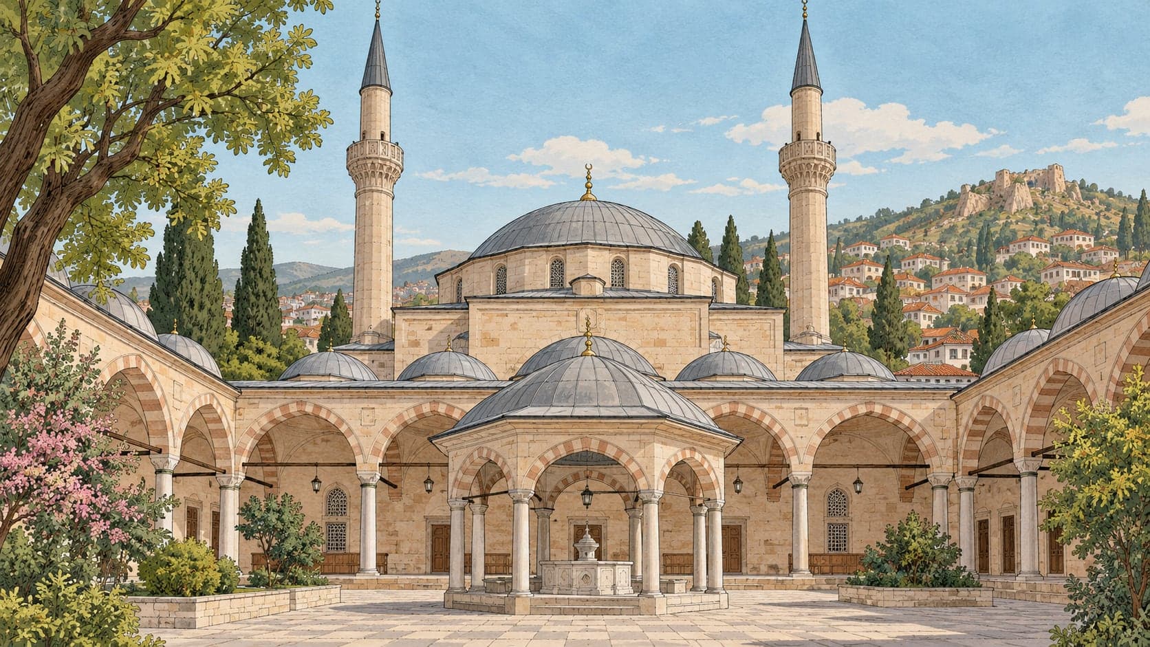 Illustration of Great Mosque, Kütahya