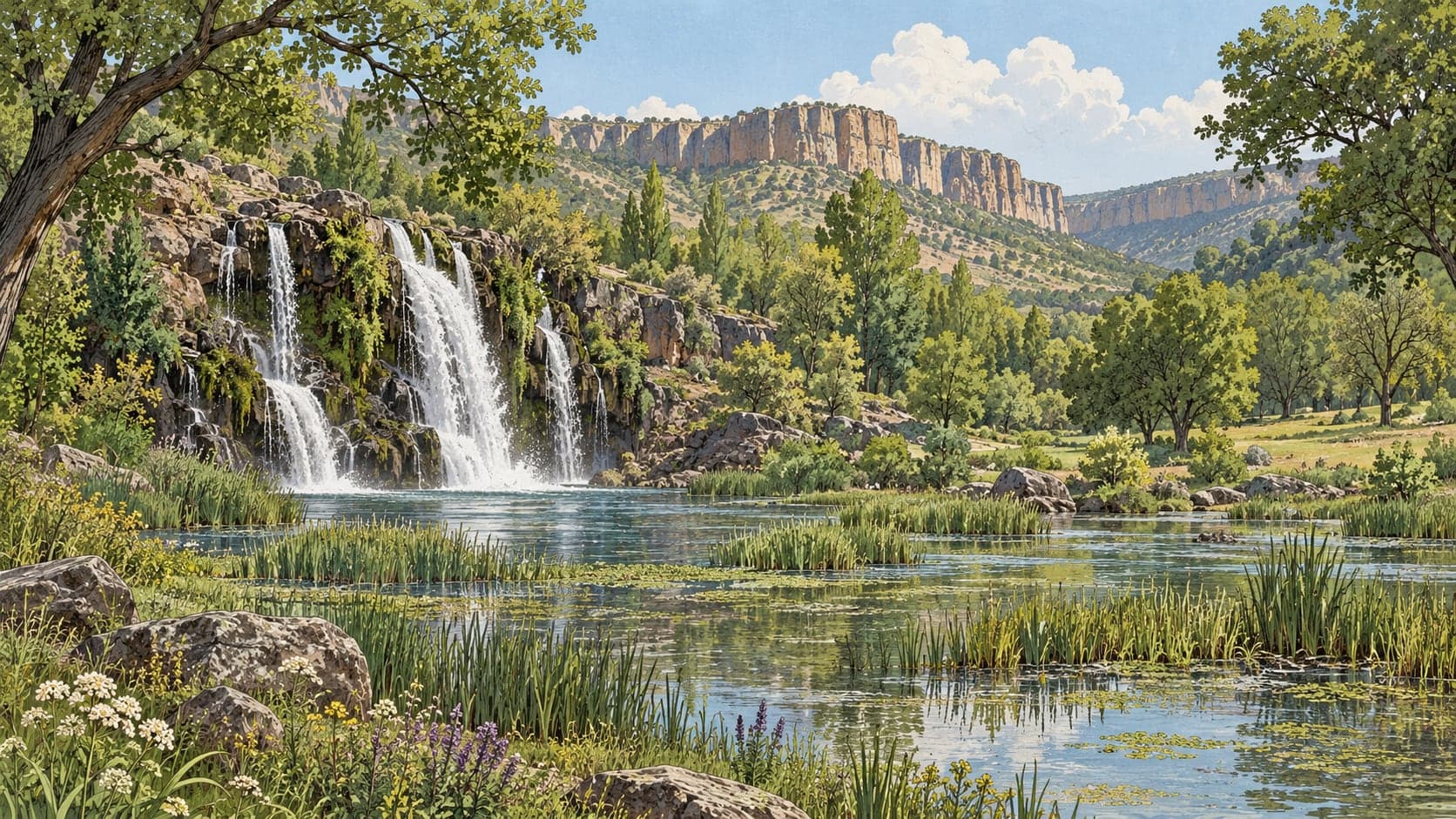 Illustration of Yabanardıl Şeyhandede Nature Park, Diyarbakır