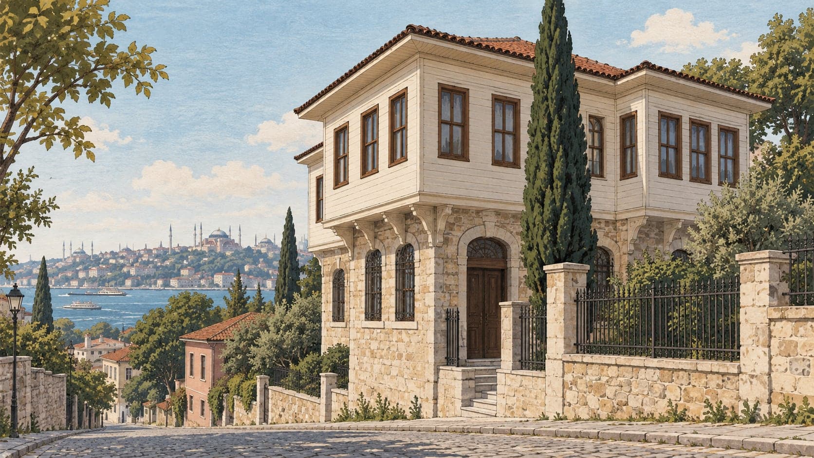 Illustration of Yahya Kemal Beyatlı City Museum, İstanbul