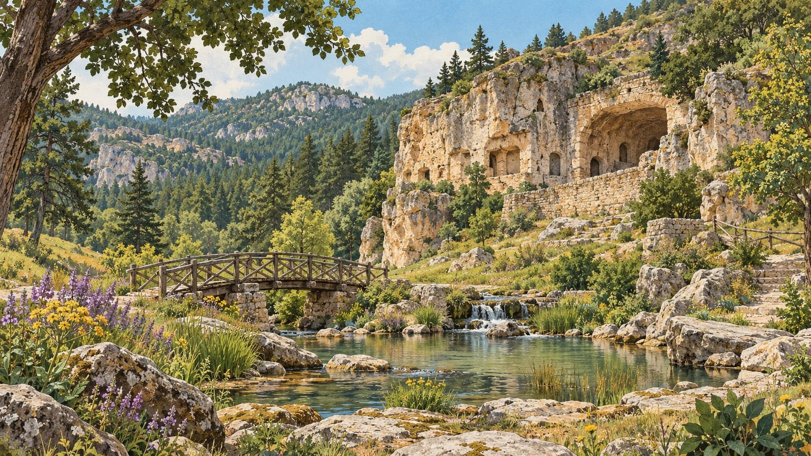 Illustration of Yakamanastır Nature Park, Konya