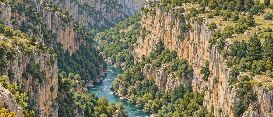 Illustration of Yazılı Canyon Nature Park, Isparta