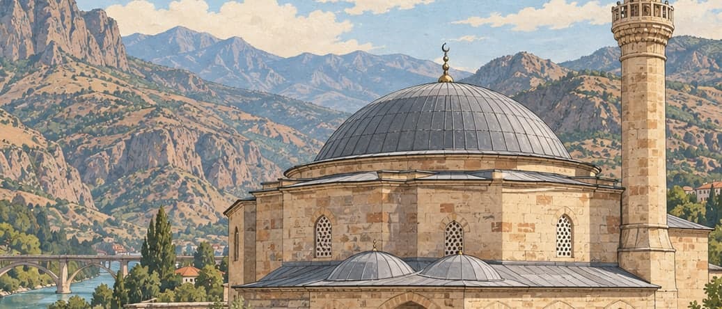 Illustration of Yelmaniye Mosque / Madrasa Mosque, Tunceli