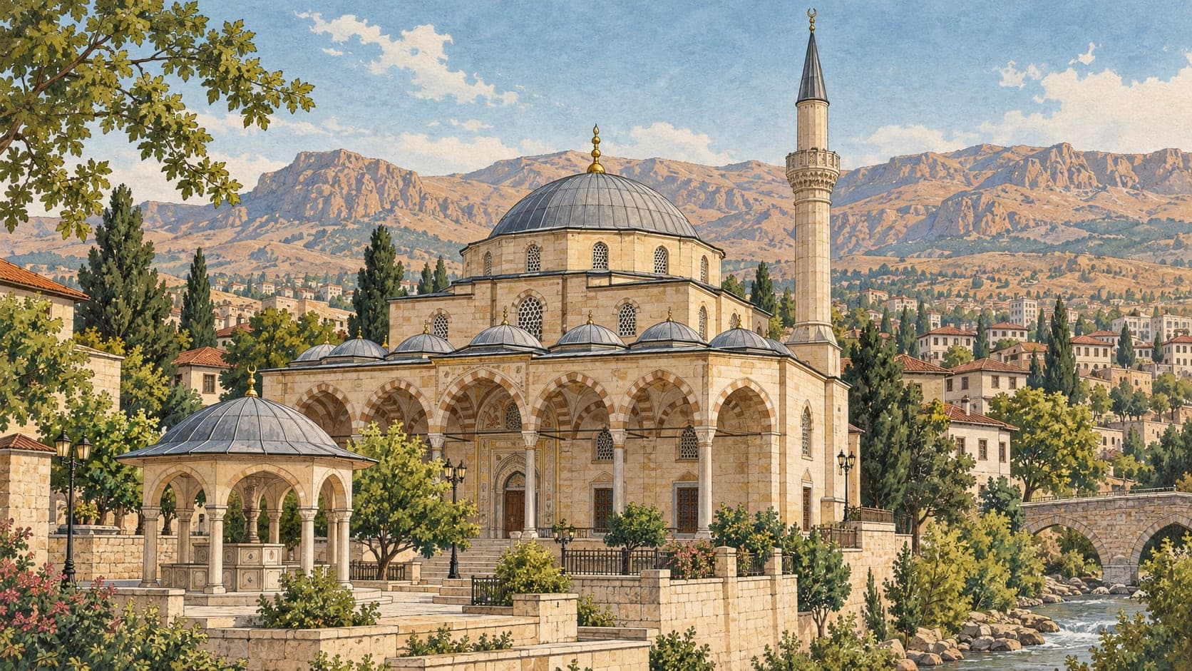 Illustration of New Mosque, Malatya