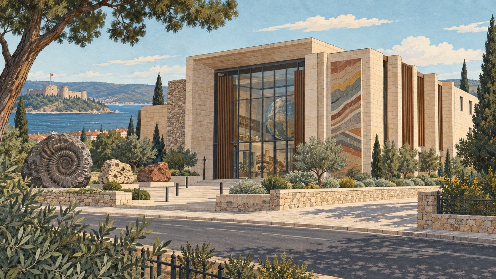 Illustration of Earth Sciences and Natural History Museum, Çanakkale