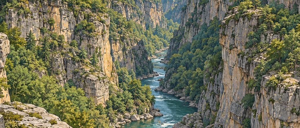 Illustration of Yılançatı Canyon Nature Park, Düzce