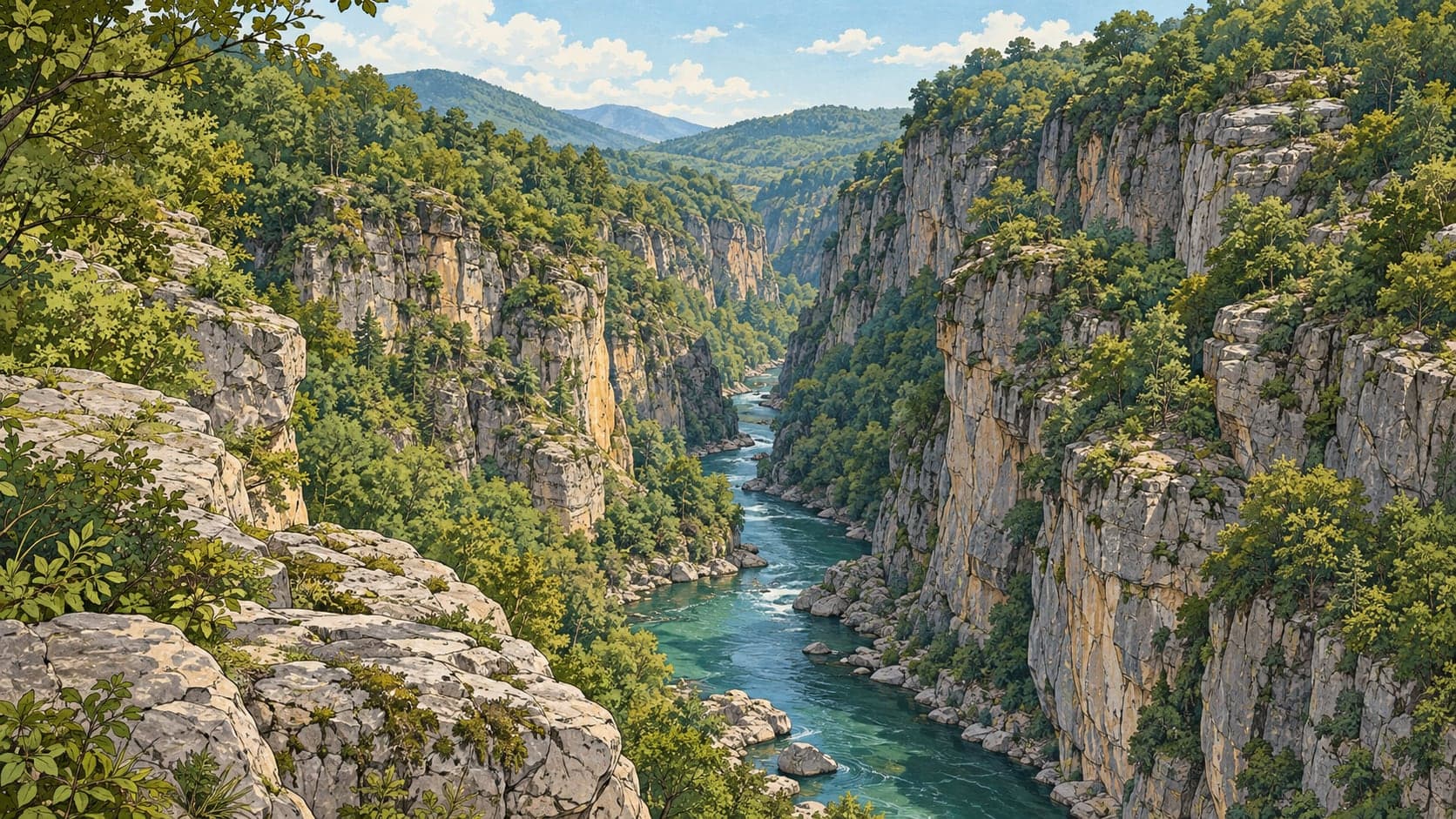 Illustration of Yılançatı Canyon Nature Park, Düzce