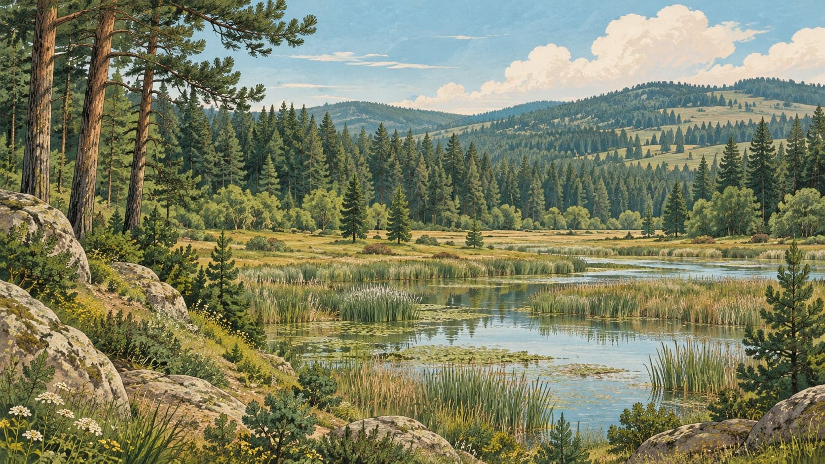 Illustration of Yunus Emre Nature Park, Eskişehir
