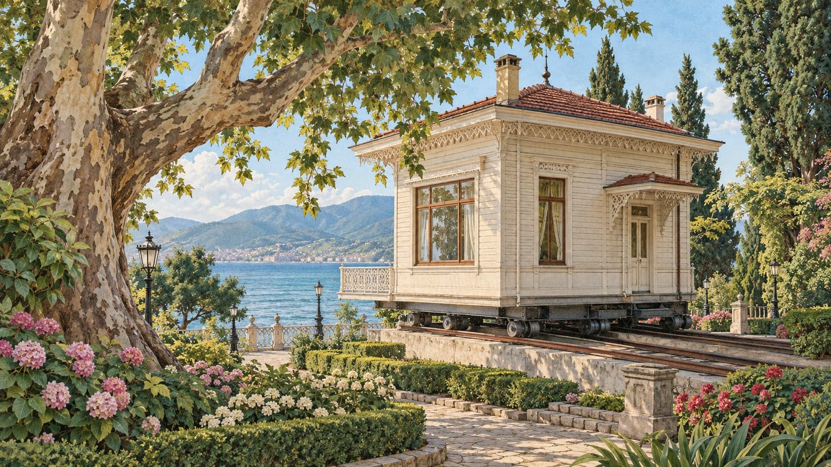 Illustration of Yürüyen Pavilion, Yalova