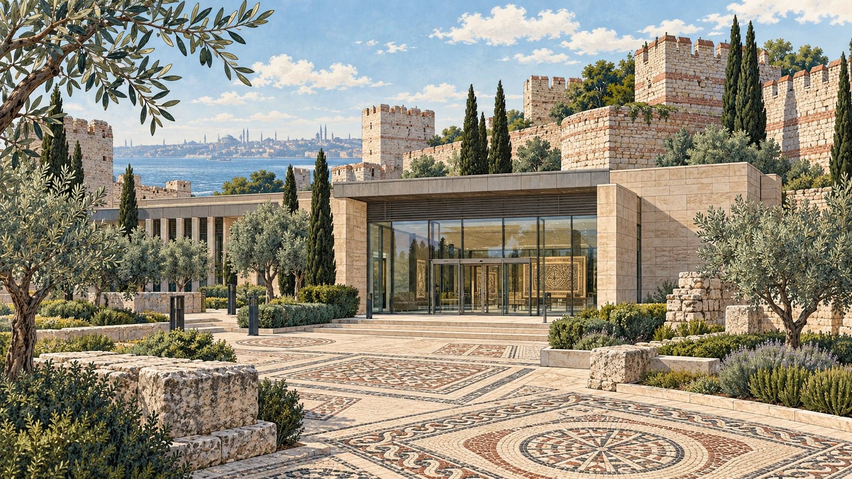 Illustration of Zeytinburnu Mosaic Museum, İstanbul